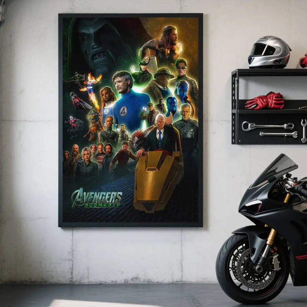 Plakat Avengers Doomsday – mroczny projekt z drużyną Fantastycznej Czwórki