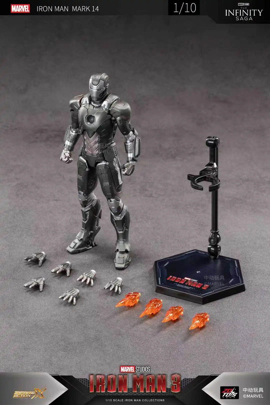 Figurka ZD Toys Iron Man MK14 – figurka akcji Tony’ego Starka