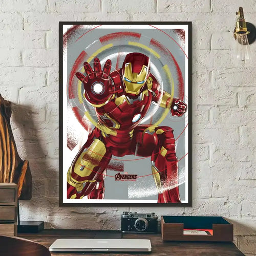 Naklejka Iron Man – płonące miasto