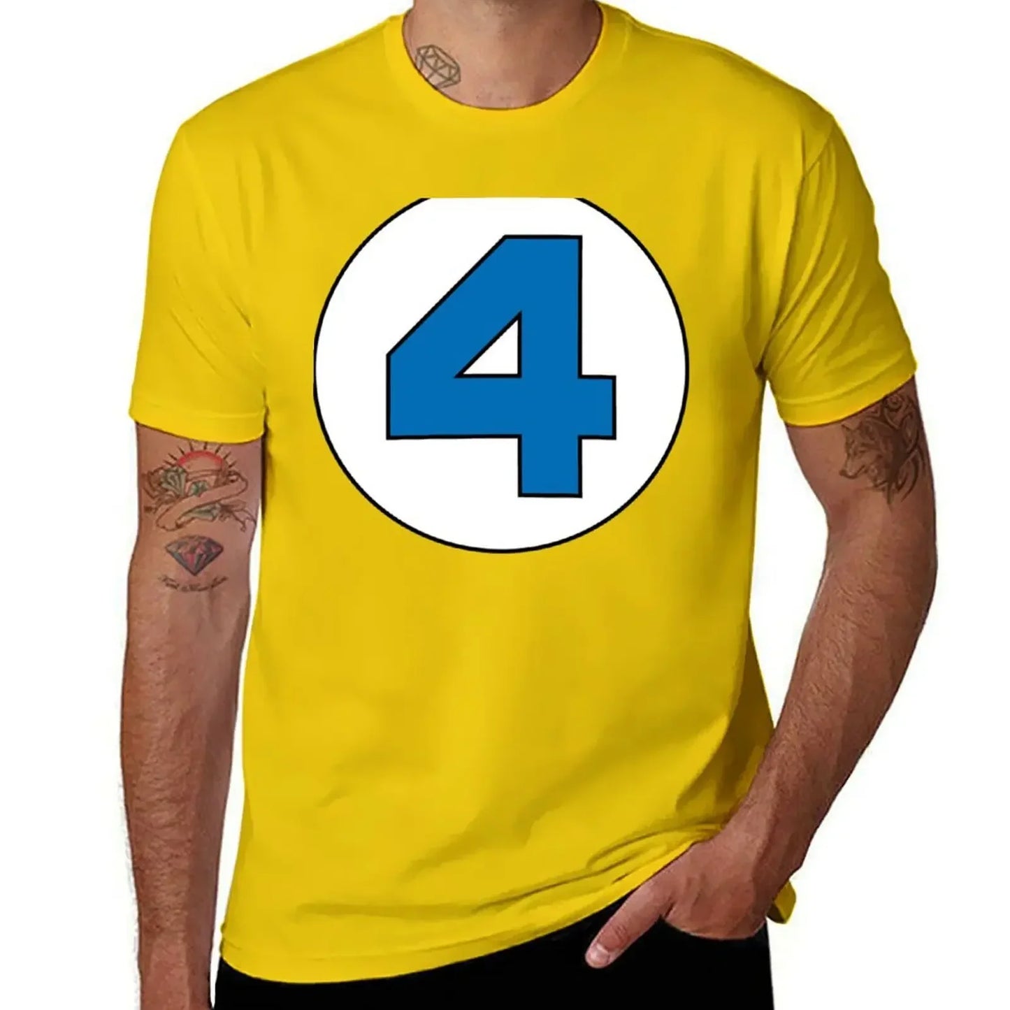 T-shirt The Fantastic 4 – duże czarne logo, fason oversize