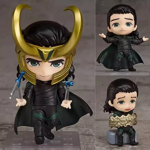 Figurka chibi Nendoroid Loki – hełm ze złotymi rogami i miecze