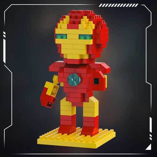 Klocki konstrukcyjne Avengers Iron Man Chibi — pełna maska