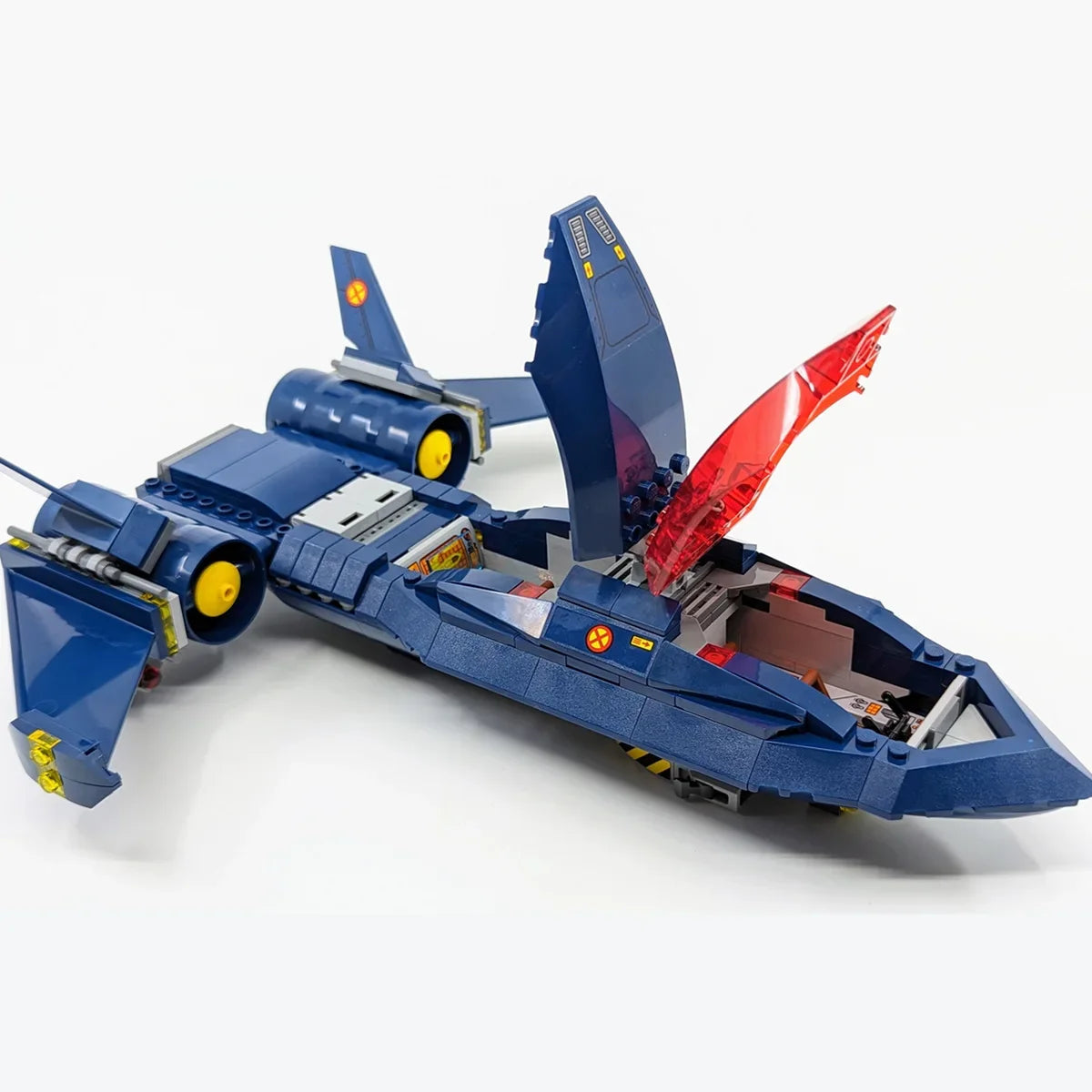 Zabawka z klocków konstrukcyjnych: samolot X-Jet Blackbird - model Avengers X-Men
