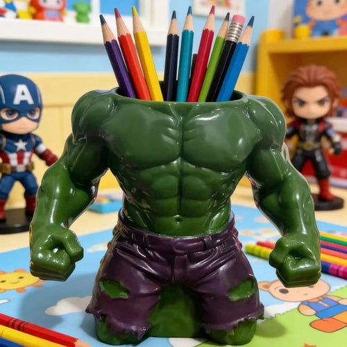 Kubek na ołówki Hulk – umięśnione popiersie, organizer na biurko