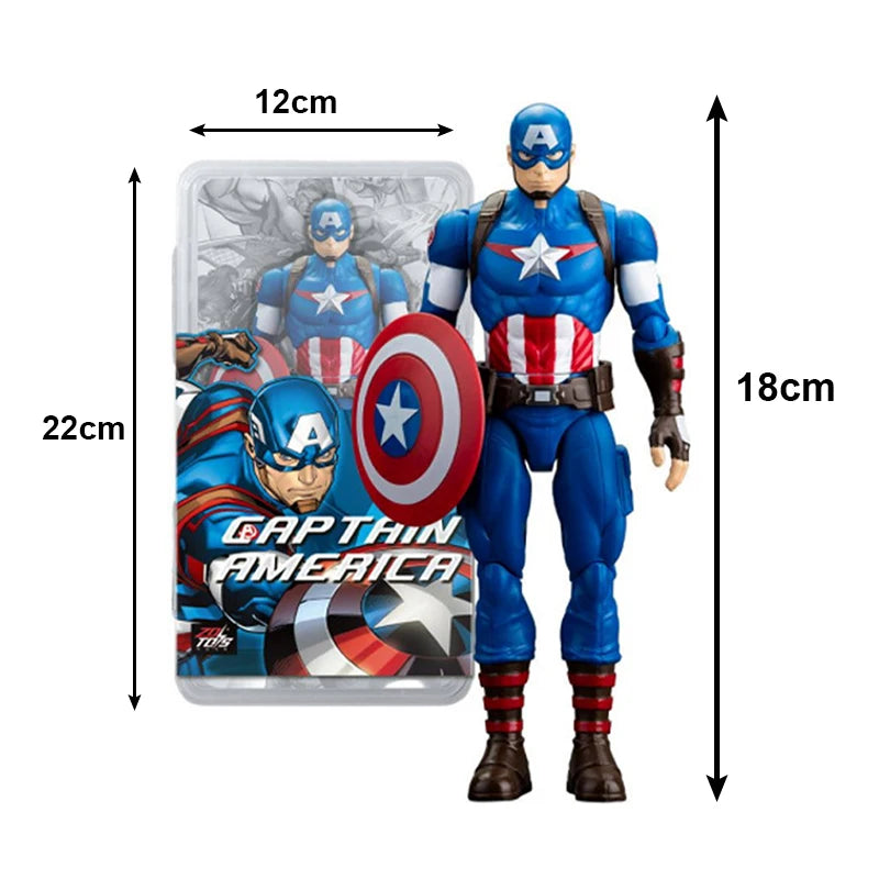 Zestaw Avengers - kolekcja wielu postaci: Iron Man, Thor, Hulk, Spider-Man 18 cm