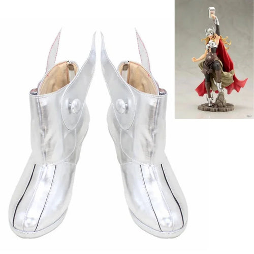 Buty cosplay Jane Foster Mighty Thor — srebrne
