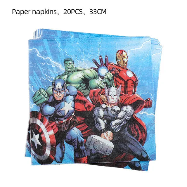 Dekoracje urodzinowe Avengers – serwetki x20