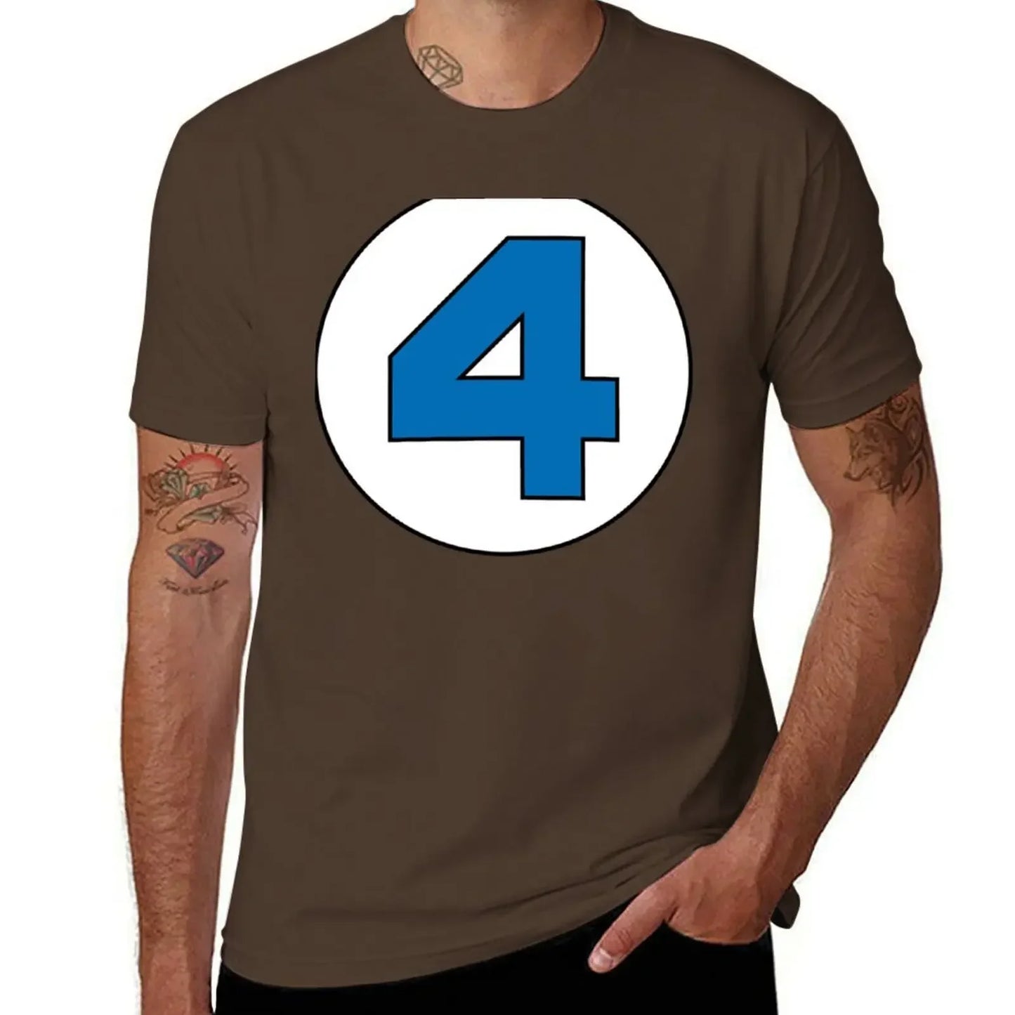 T-shirt The Fantastic 4 – duże czarne logo, fason oversize