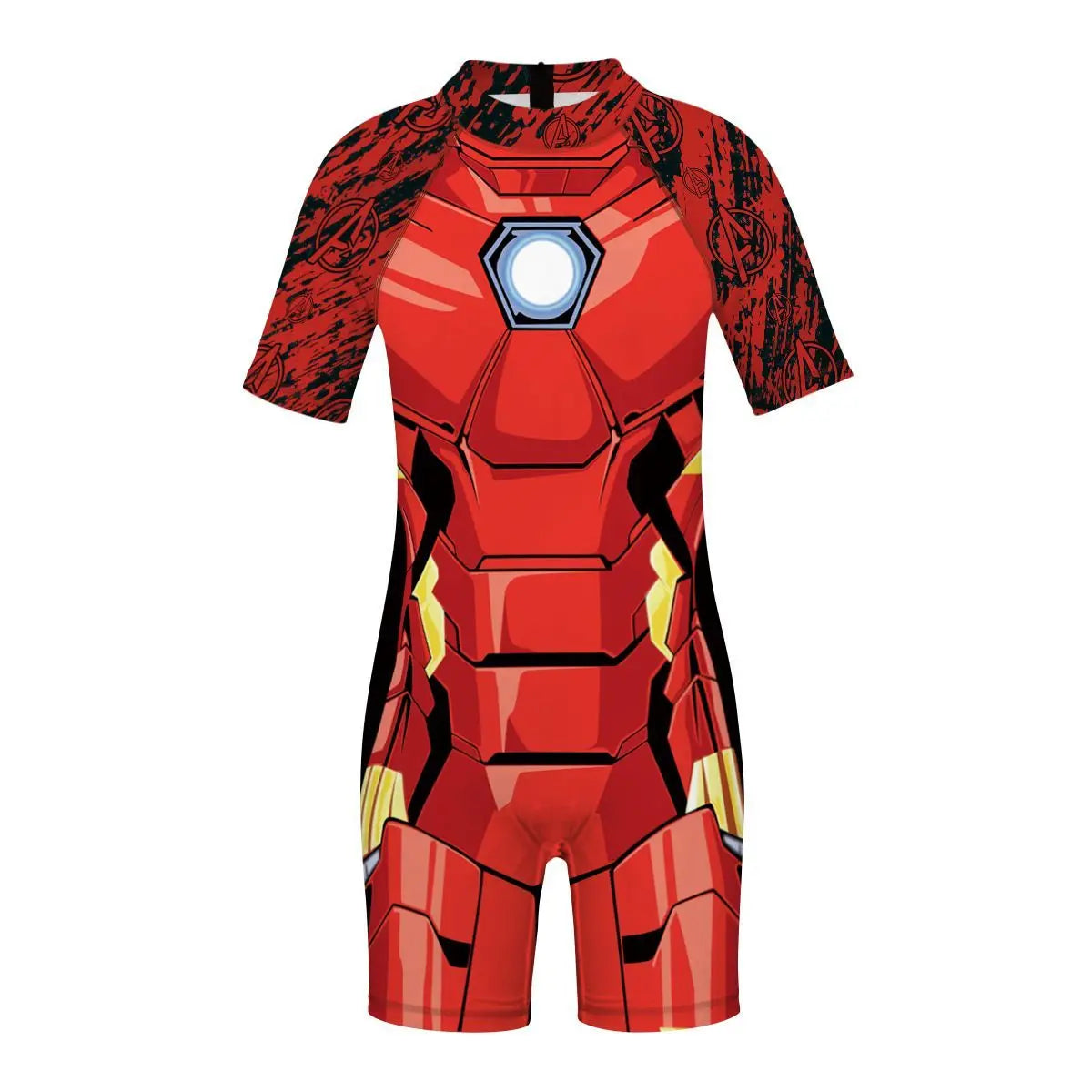 Dziecięcy kombinezon Avengers Iron Man — rękawy z logo Avengers