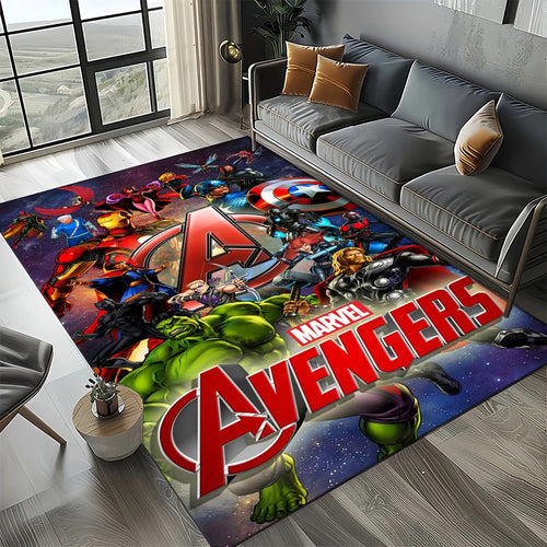 Dywan Avengers 3D – wzór z czerwonym logo