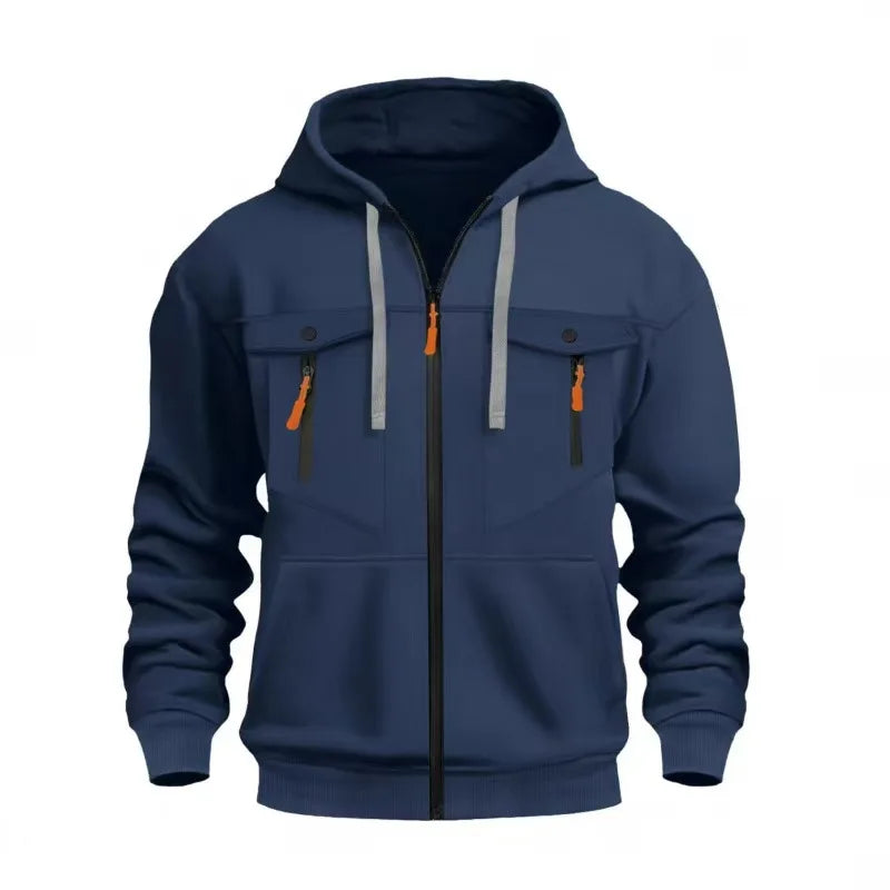 Rozpinana bluza z kapturem Marvel Avengers — neonowe logo, wiele kieszeni, męska