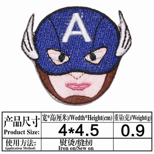 Naszywka Avengers Captain America – haftowana twarz