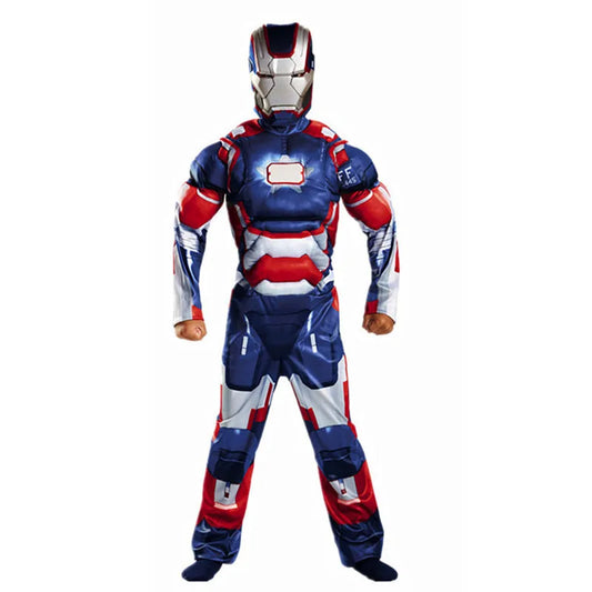 Dziecięcy kostium cosplay Iron Patriot - umięśniony kombinezon