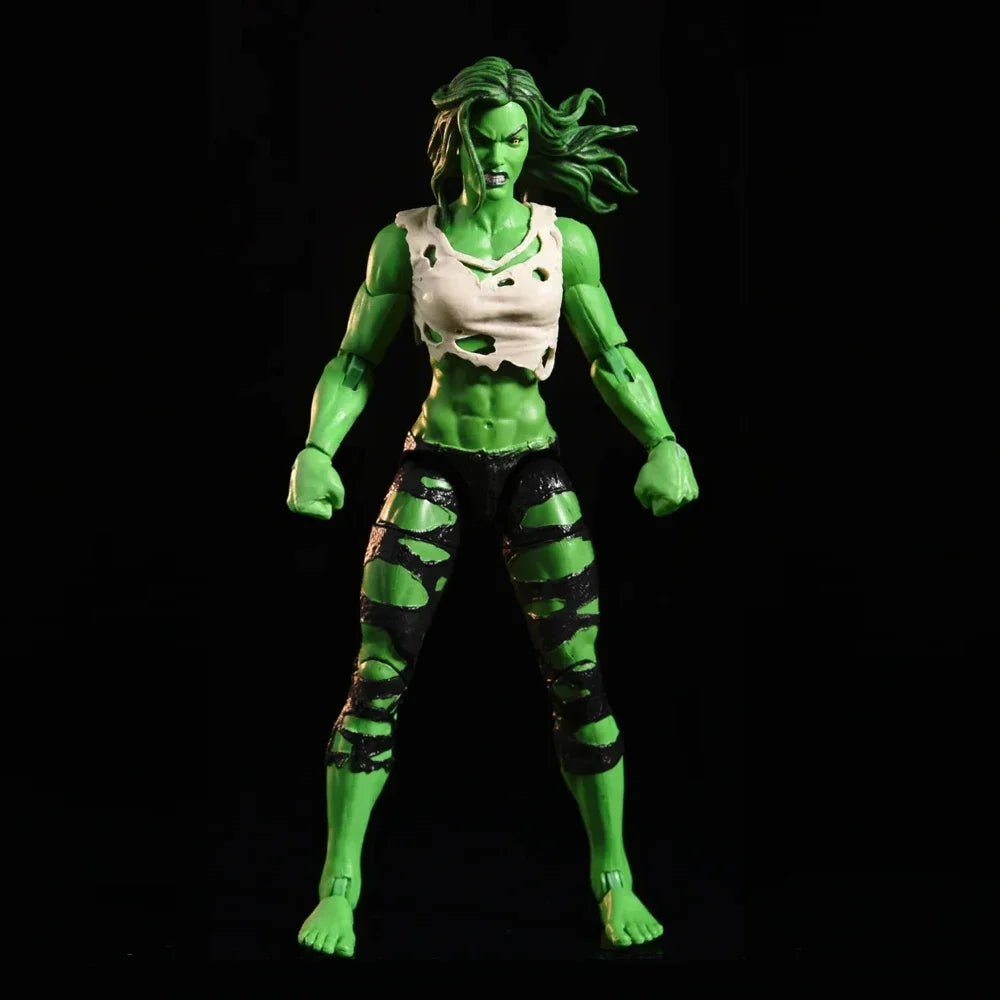 Ruchoma figurka She-Hulk Marvel Legends — z dwiema głowami, 15 cm