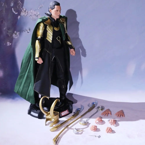 Figurka Loki 1/7 Deluxe Marvel - kask, berło, wymienne dłonie