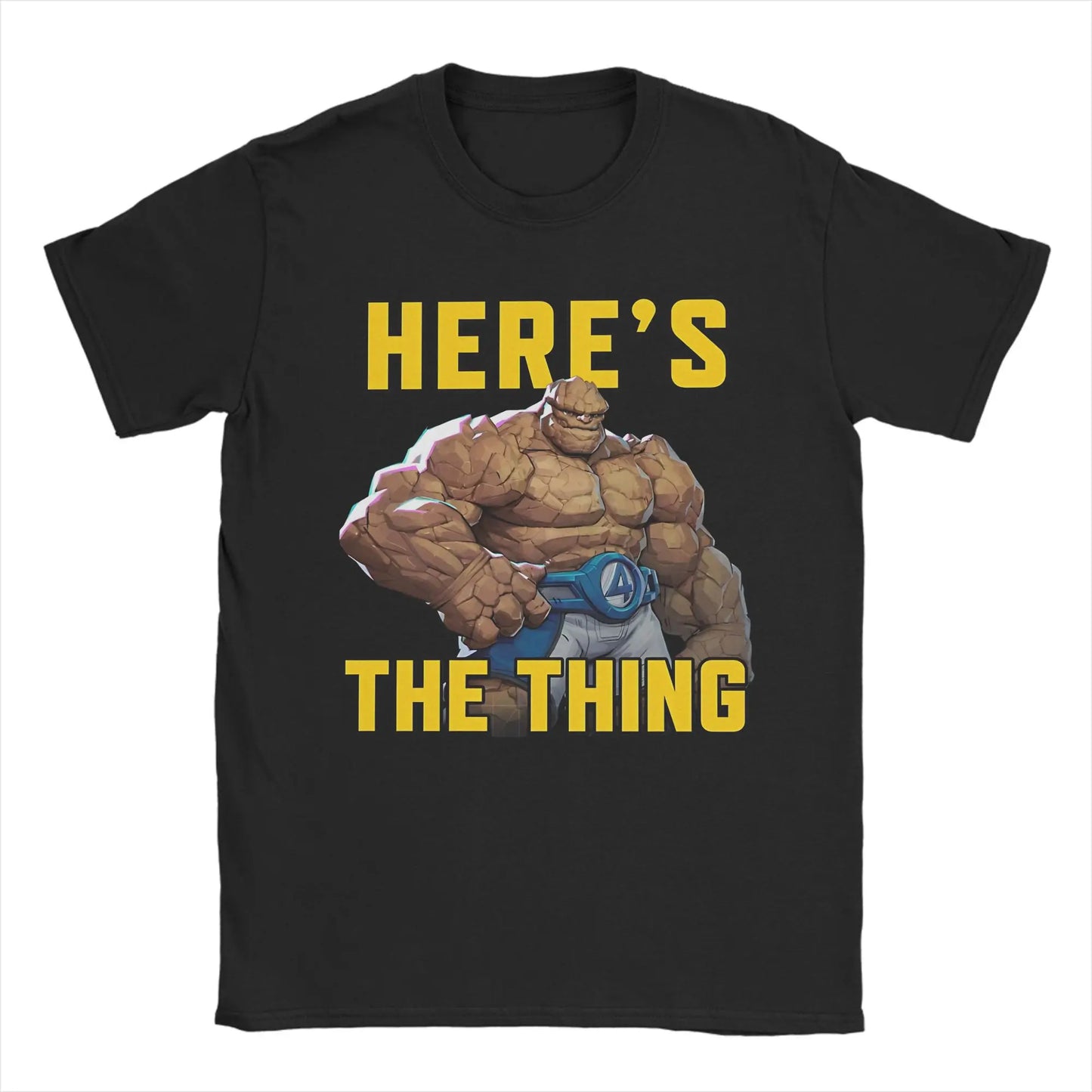 T-shirt The Fantastic 4 First Steps – retro niebieski plakat, unisex