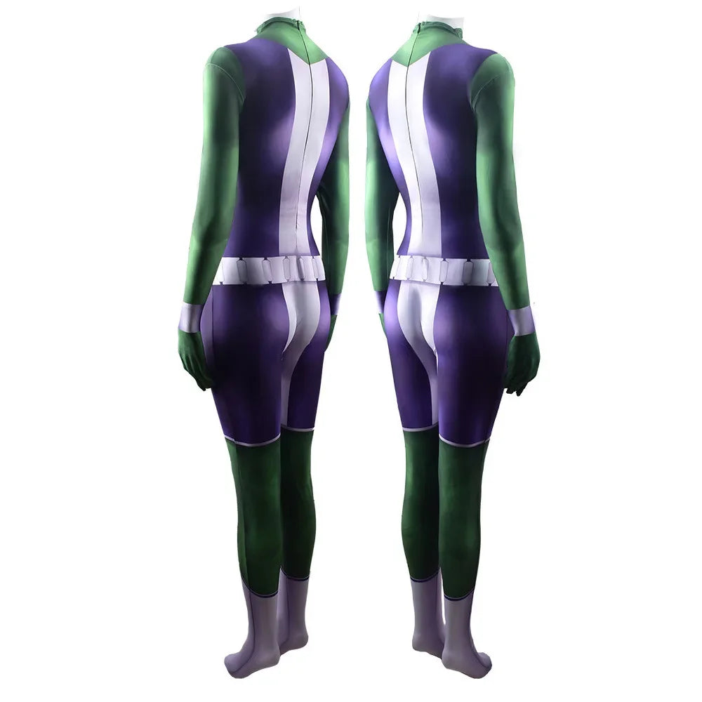 Strój She-Hulk – fioletowo-biały kombinezon