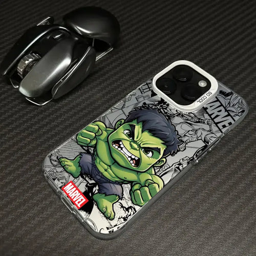 Etui na Xiaomi Avengers Hulk – chibi z uniesioną pięścią, biała obwódka