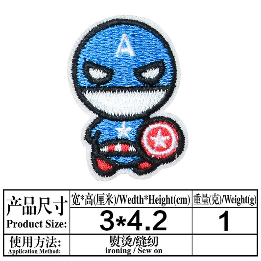 Naszywka Avengers Captain America – stojąca postać Chibi