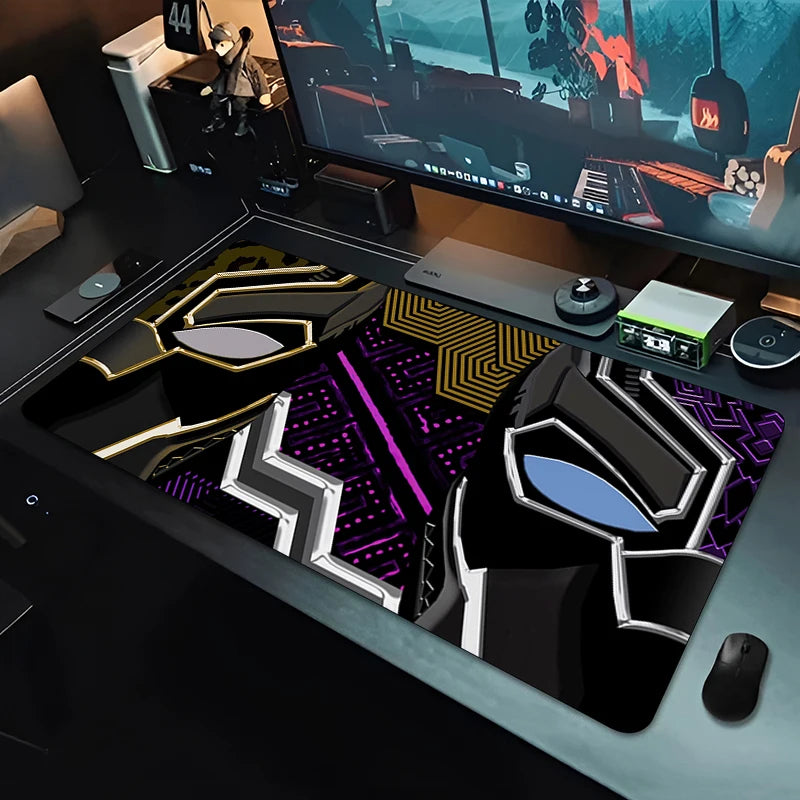 Podkładka pod mysz XXL Gaming Black Panther - Monochromatyczna czarna do biura