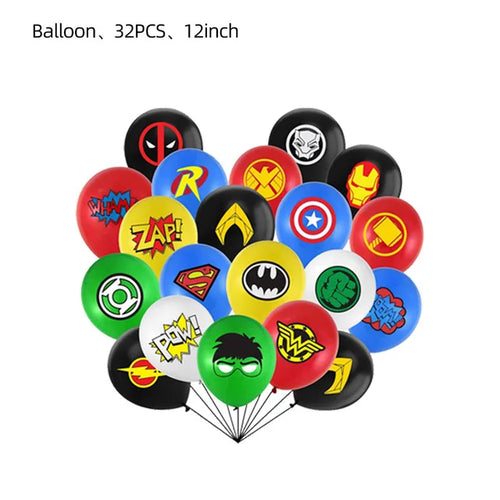Dekoracja urodzinowa Avengers – zestaw 32 balonów