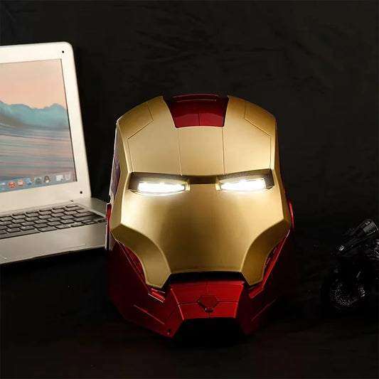 Maska Avengers Iron Man — hełm i rękawice LED do cosplayu, 65 cm