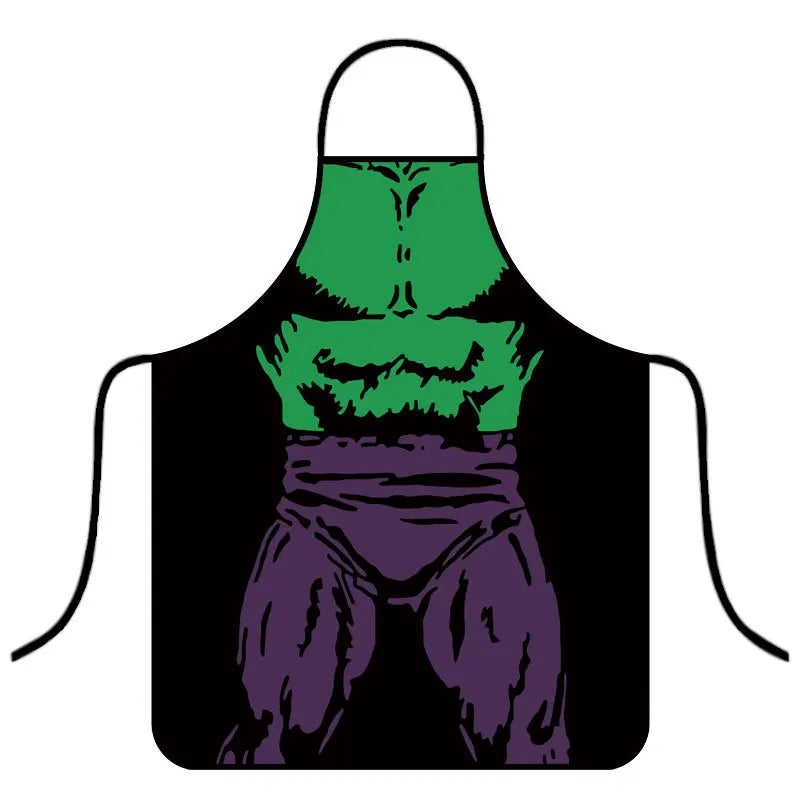Fartuch Avengers Hulk – umięśniony tors w zielono-fioletowych barwach