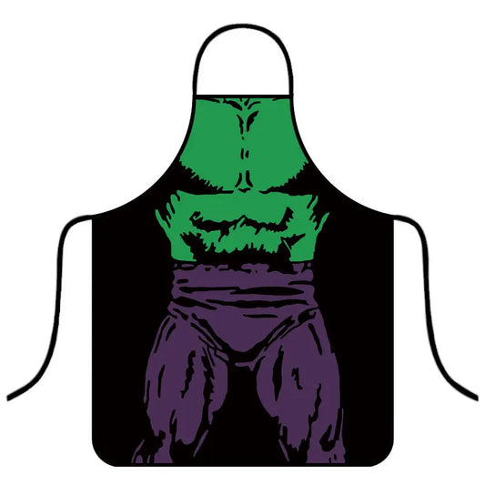 Fartuch Avengers Hulk – umięśniony tors w zielono-fioletowych barwach
