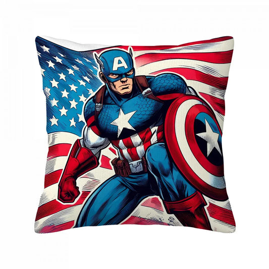 Poszewka na poduszkę Captain America – komiksowy pop-art z flagą