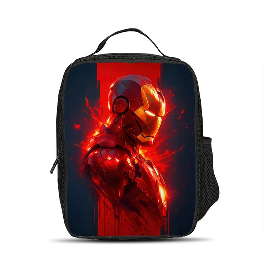 Izolowana torba obiadowa Avengers Iron Man – Ciemnoczerwony profil sylwetki