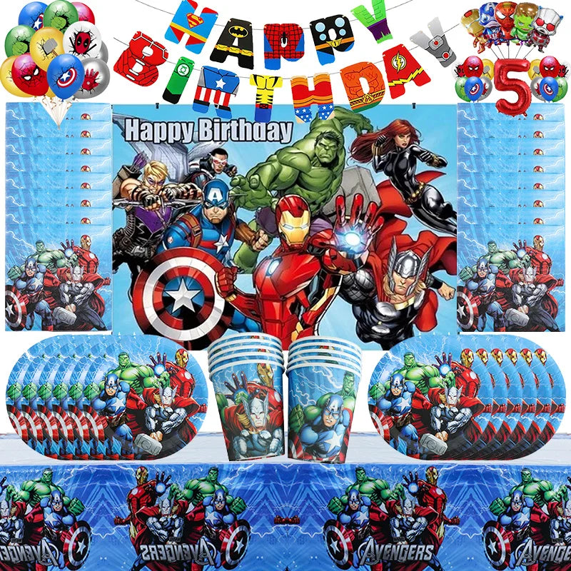 Dekoracje urodzinowe Avengers – balon w kształcie cyfry 4
