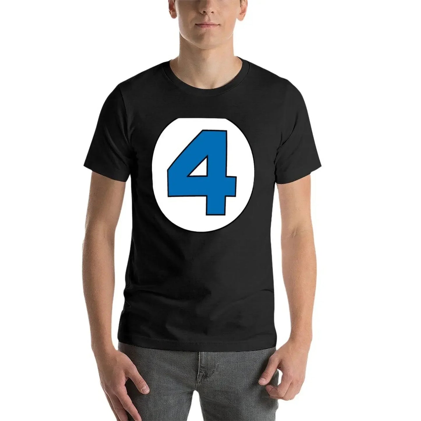 T-shirt The Fantastic 4 – duże czarne logo, fason oversize
