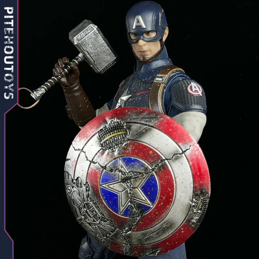Figurka Avengers Kapitan Ameryka – ruchoma, materiałowy strój i młot