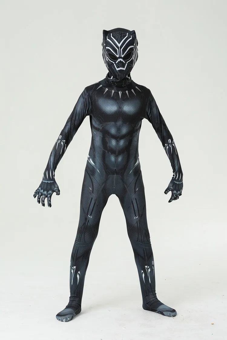 Strój Black Panther – pełny kombinezon z maską