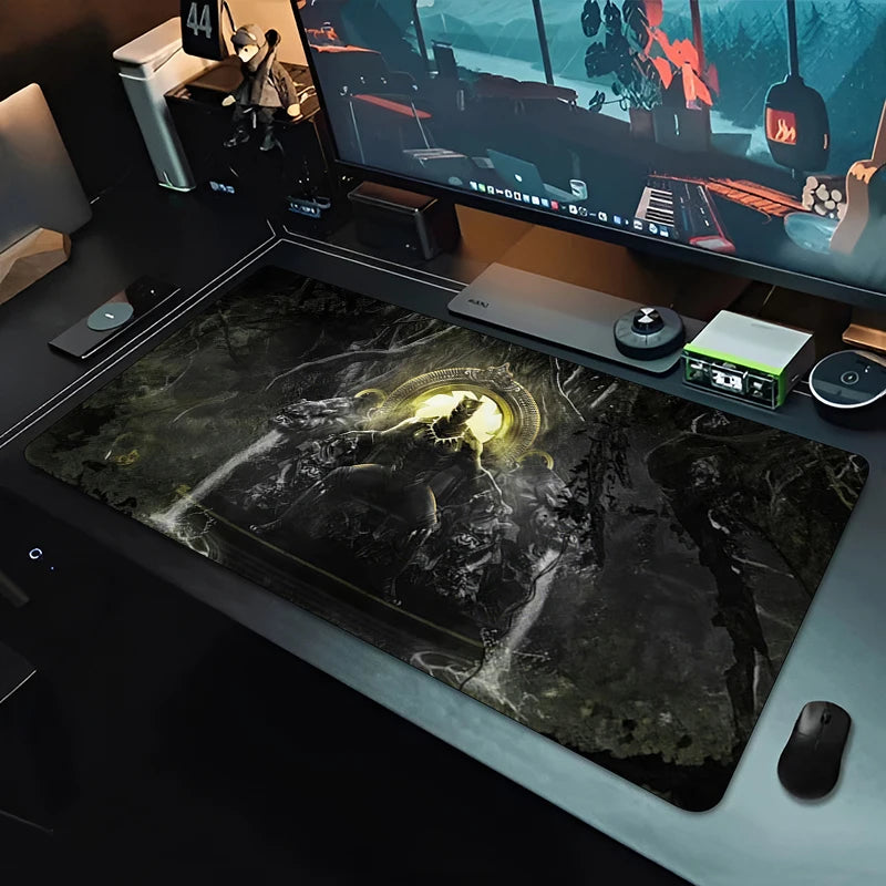 Podkładka pod mysz XXL Gaming Black Panther - Monochromatyczna czarna do biura