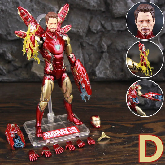 Figurka ZD Toys Iron Man MK85 2.0 LED – odsłonięta twarz, wariant D