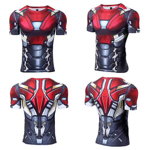 Koszulka kompresyjna Avengers Thor 3D – intensywnie czerwona