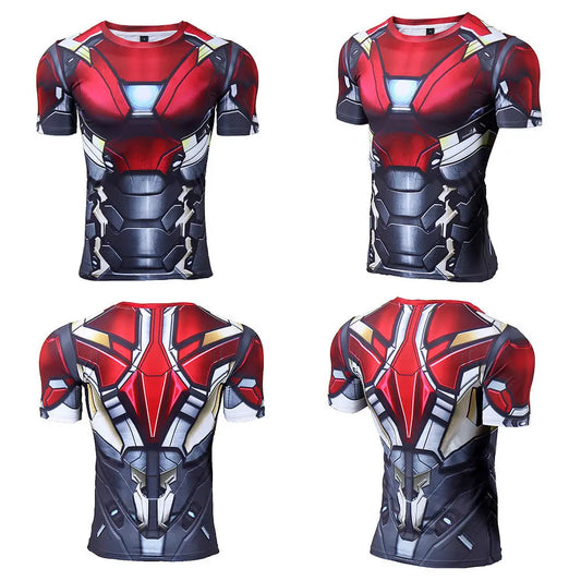 Koszulka kompresyjna Avengers Thor 3D – intensywnie czerwona