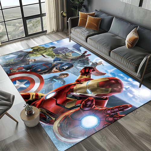 Mata Avengers 3D — czarno-czerwony wzór z logo Marvel