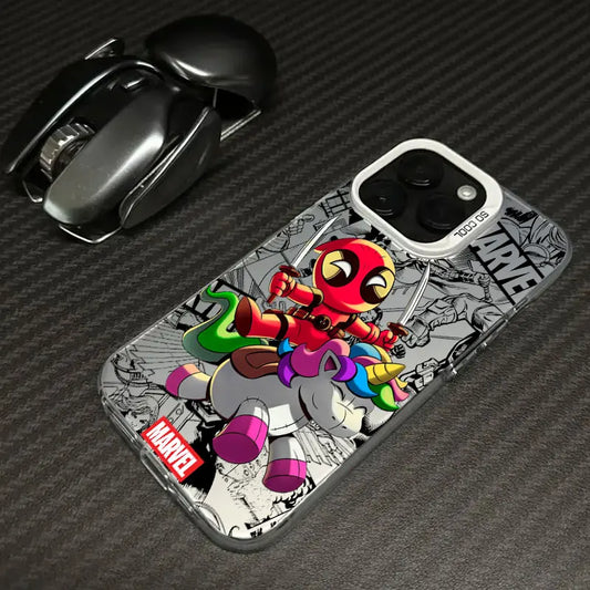 Etui Xiaomi Avengers Deadpool – chibi jednorożec, komiks