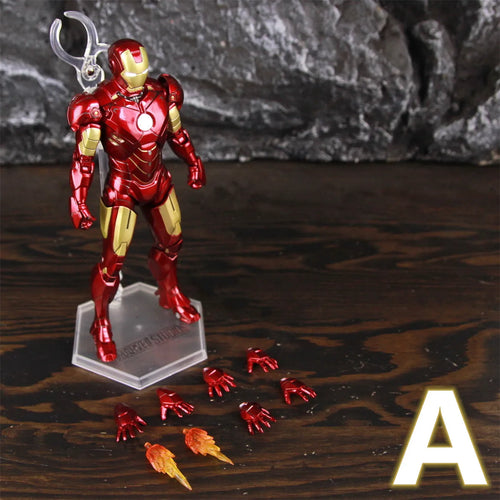 Figurka LED Avengers Iron Man Mark IV – statyczna poza, wymienne dłonie