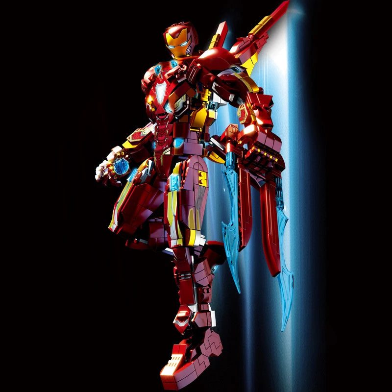 Zestaw klocków konstrukcyjnych Iron Man MK50 Mecha - ostrza energetyczne, ponad 1500 elementów