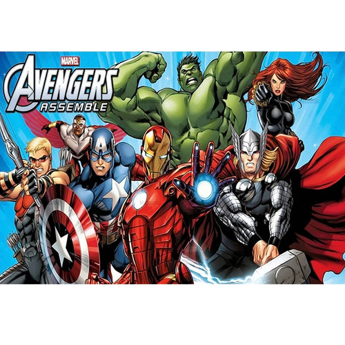 Plakat Avengers Assemble – klasyczne logo