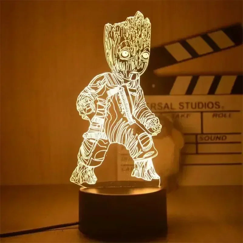Lampa LED Avengers Groot – z kapturem, 3D 18cm