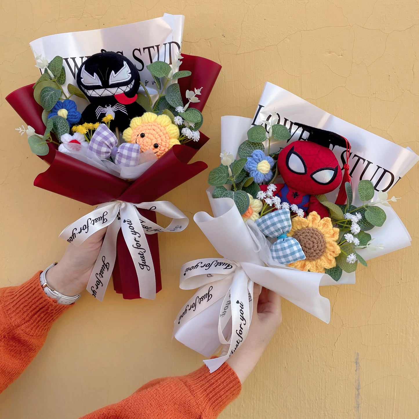 Bukiet Avengers Spider-Man – ręcznie wykonany prezent z pluszakiem