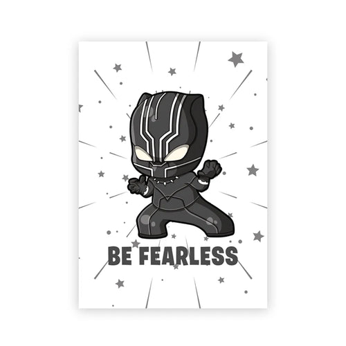 Plakat Chibi Black Panther – nieustraszony