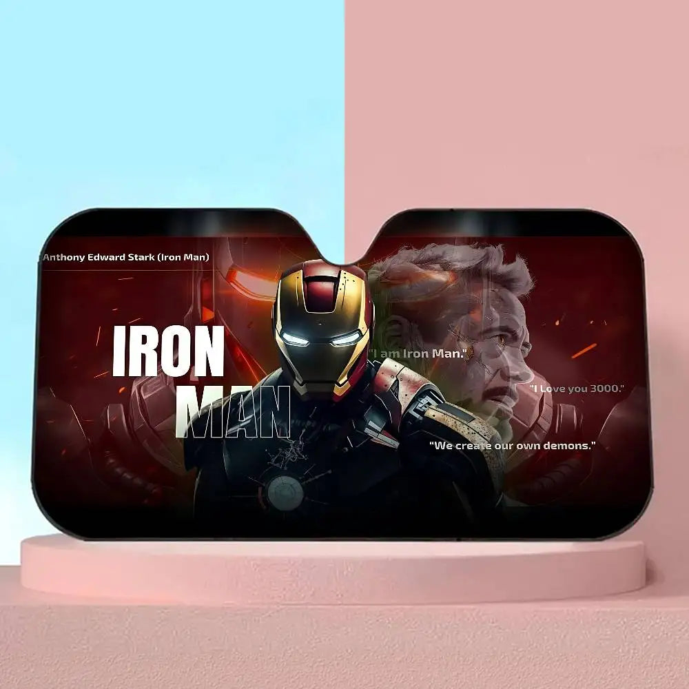 Osłona przeciwsłoneczna do samochodu Iron Man – ochrona szyby przed promieniowaniem UV