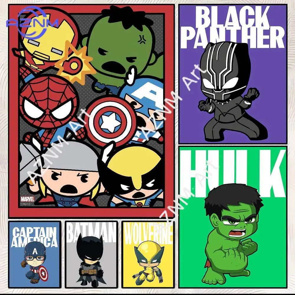 Plakat chibi Iron Mana — żółte tło