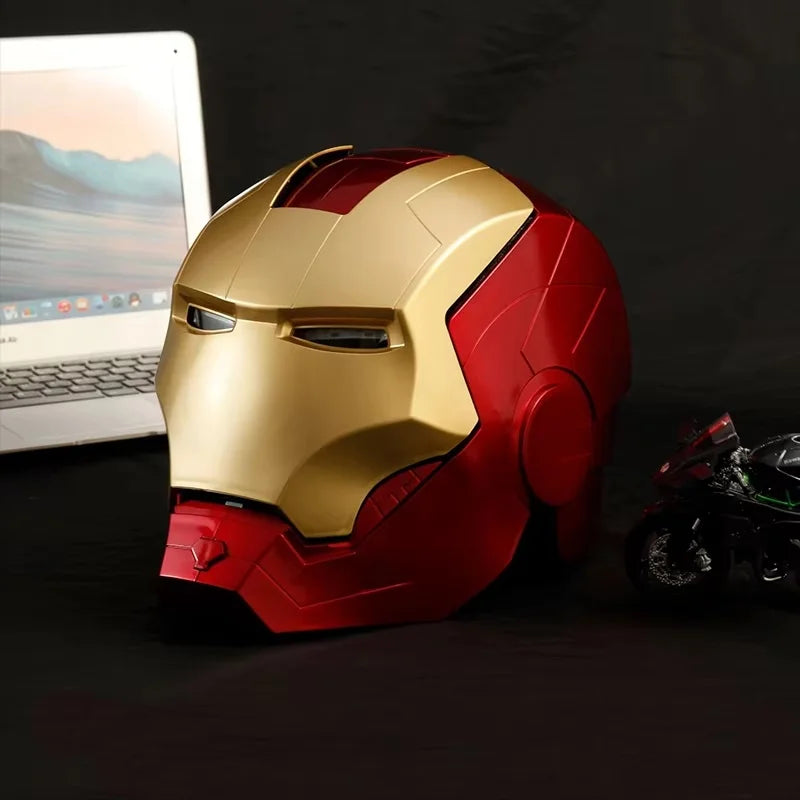 Maska Avengers Iron Man — hełm i rękawice LED do cosplayu, 65 cm