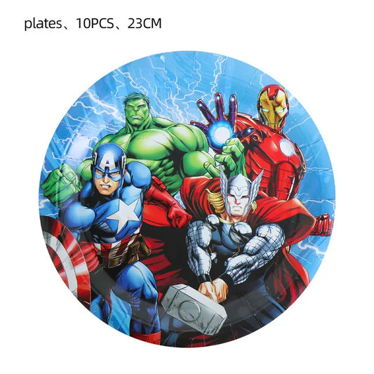 Dekoracja urodzinowa Avengers – talerze 9pouces x10